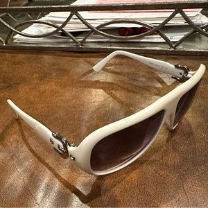 Y2K Fendi Cream/Silver Belt Detail Sunglasses